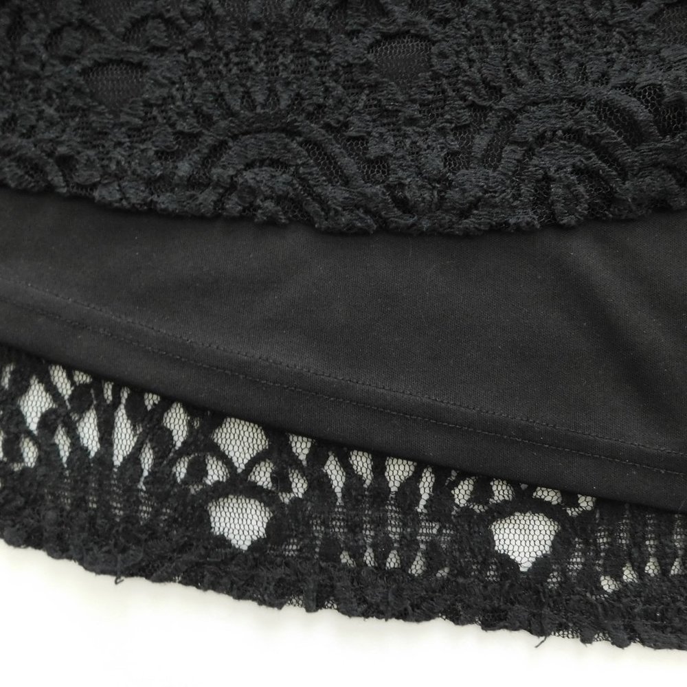 Downeast A-Line Black Lace Midi-length Dress with Lining, Size M - Picture 6 of 7